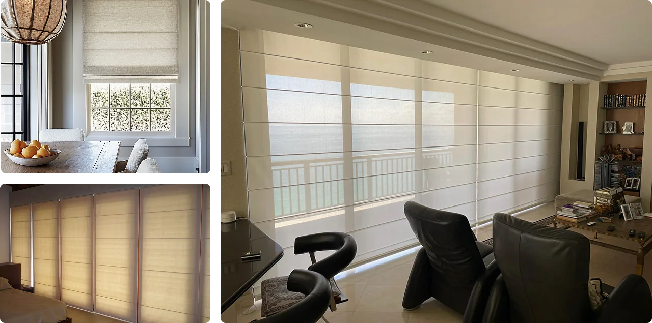 See Roman Shades in Miami with Personalized Fabrics